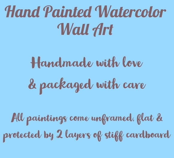 Parrots Original Watercolor Painting Wall Art Love Birds Handmade Artisan - Picture 10 of 10